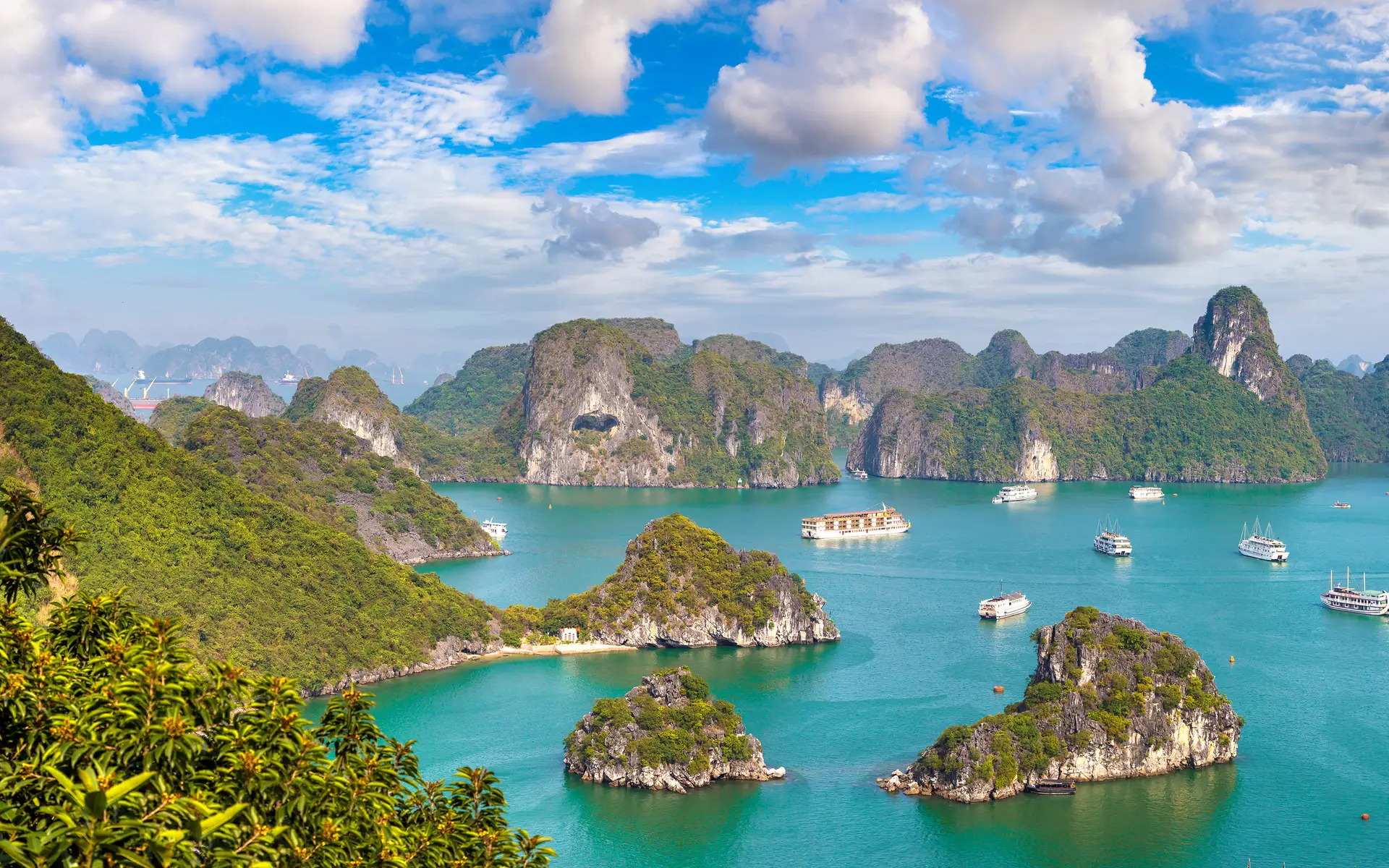 Limestone karst over Ha Long Bay